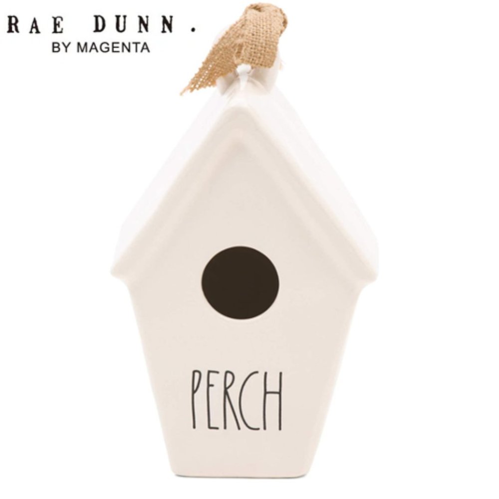 Rae Dunn Perch Birdhouse white ceramic, NWT